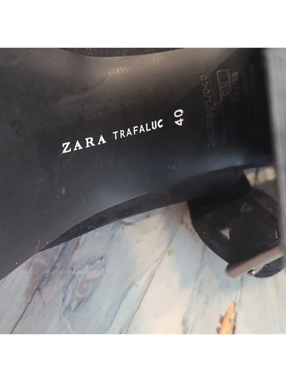 Zara Block Platform Heel Shoes Geometric laser cut Diamond pattern